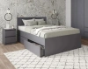 Кровать полутороспальная Мори с ящиками КРМЯ 1200.1 графит