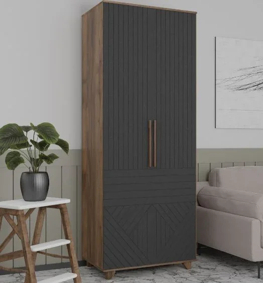 Шкаф 2-х створчатый Копенгаген дуб самдал/серый графит